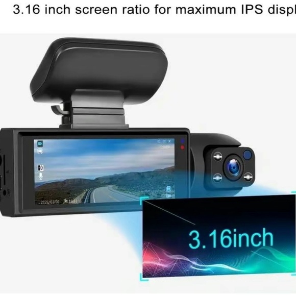 Dual Dash Cam Front And Inside 1080P camera for car - Picture 2 of 13